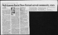 Well-known florist Dave Ferrari served comminity, stars