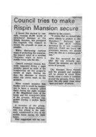 Council tries to make Rispin Mansion secure