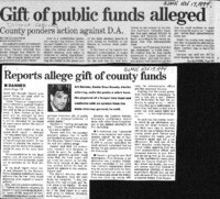 Gift of public funds alleged