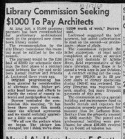 Library Commission Seeking $1000 To Pay Architects