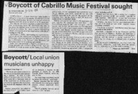 Boycott of Cabrillo Music Festival Sought