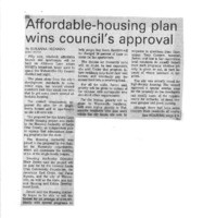 Affordable-housing plan wins council's approval