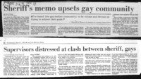 Sheriff's memo upsets gay community