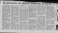 Ex-director of LAFCO defends actions