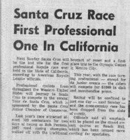 Santa Cruz race first professional one in California