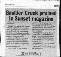 Boulder Creek praised in Sunset magazine