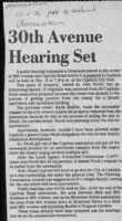 30th Avenue Hearing Set