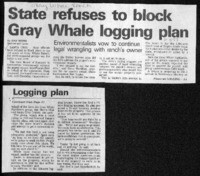 State refuses to block Gray Whale logging plan