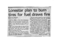 Lonestar plan to burn tires for fuel draws fire