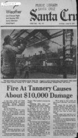 Fire at Tannery Causes about $10,000 Damage