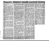 Report: Airport needs control tower