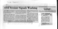 41st Avenue Signals Working