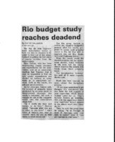 Rio budget study reaches deadend