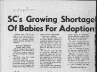 SC's growing shortage of babies for adoption