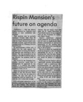 Rispin Mansion's future on agenda