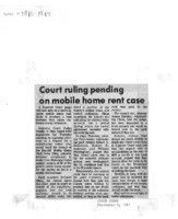 Court ruling pending on mobile home rent case