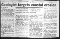 Geologist targets coastal erosion