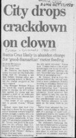 City drops crackdown on clown