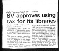 SV approves using tax for its libraries