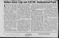 Sides Line Up on UCSC Industrial Park