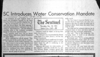 SC Introduces Water Conservation Mandate