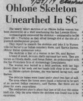 Ohlone Skeleton unearthed in SC