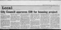 City Council approves EIR for housing project