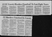 13 SC County murders unsolved in last eight years