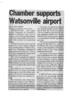 Chamber supports Watsonville airport