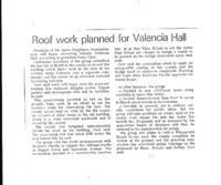 Roof work planned for Valencia Hall