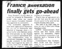 Franich annexation finally gets go-ahead