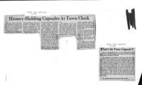 History-Holding Capsules At Town Clock