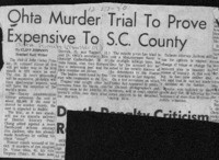 Ohta Murder Trial To Prove Expensive To S.C. County