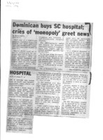 Dominican buys SC hospital; cries of 'monopoly' greet news