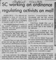 SC working on ordinance regulation activists on mall