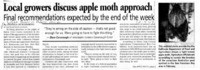 Local growers discuss apple moth apple moth approach