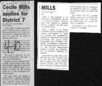 Cecile Mills applies for District 7