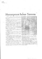 Nurserymen honor Samms