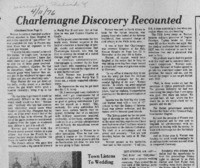 Charlemagne Discovery Recounted