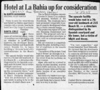 Hotel at La Bahia up for consideration