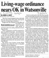 Living-wage ordinance nears OK in Watsonville