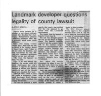 Landmark developer questions legality of county lawsuit