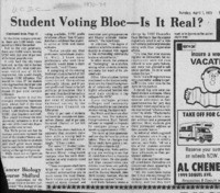 Student Voting Bloc - Is It Real?