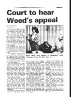 Court to hear Weed's appeal