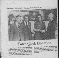 Town Clock Donation