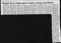 Grand Jury's final report scores voting procedures