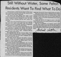 Still without water, some Felton residents want to find what to do