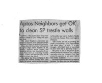 Aptos Neighbors get OK to clean SP trestle walls
