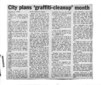 City plans 'graffiti-cleanup' month