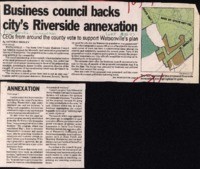 Business council backs city's Riverside annexation